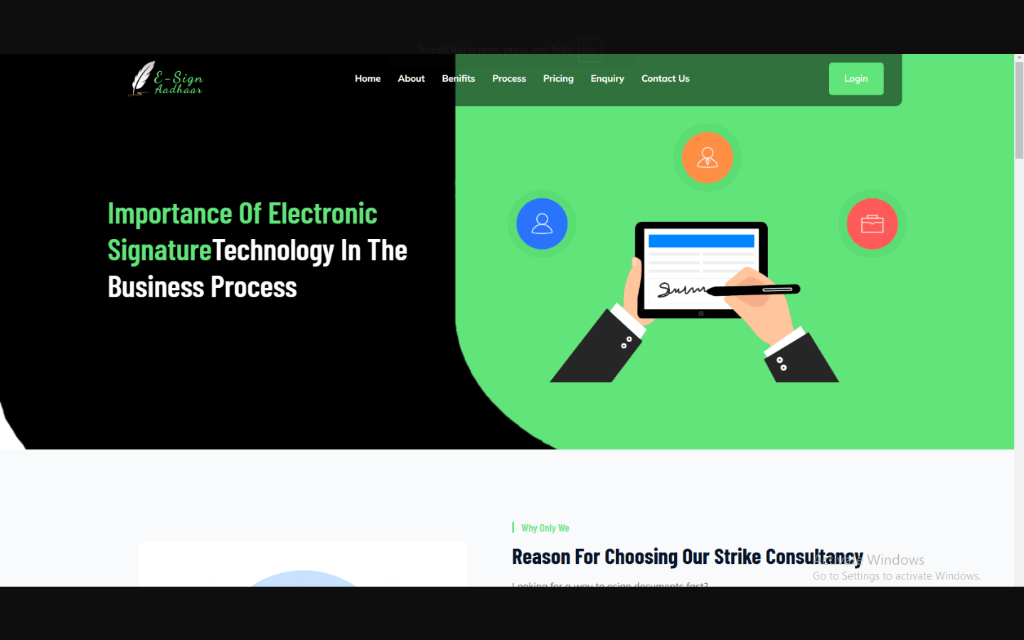 E-Sign SaaS — Digital Signatures screenshot